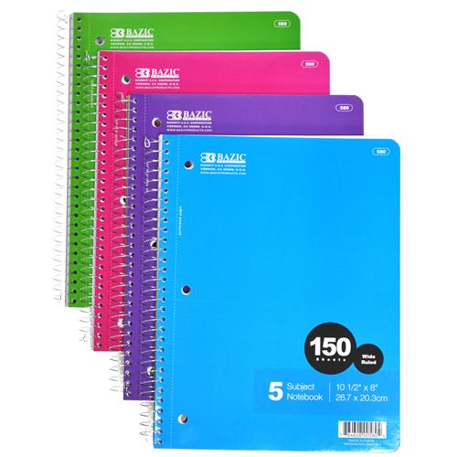 Wholesale Notebook - 5 Subject - School - Office