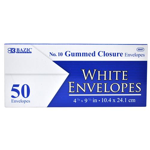Wholesale USE #5047-24 -#10 White Envelope with Gummed Closure