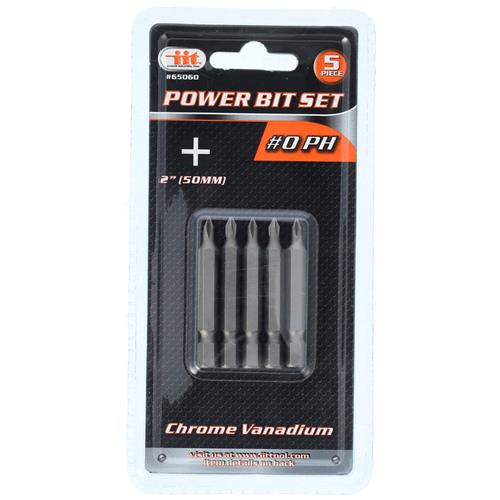 Wholesale 5pc #0 PH 2" Power Bit Set