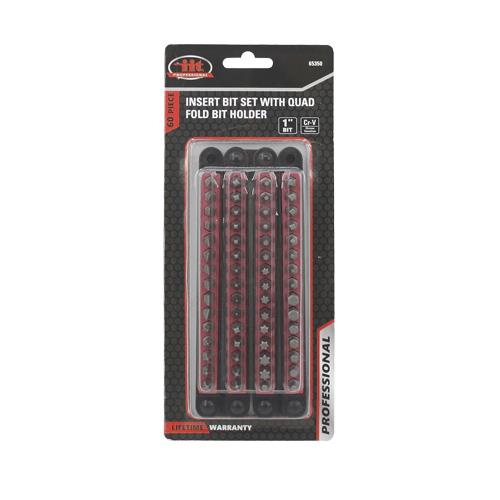 Wholesale 60PC 1" INSERT BIT SET WITH QUAD FOLD BIT HOLDER