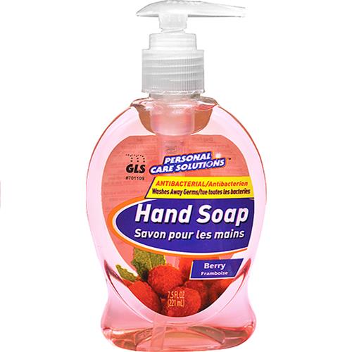 Wholesale 7.5oz Antibacterial Liquid Hand Soap with Pump Berry