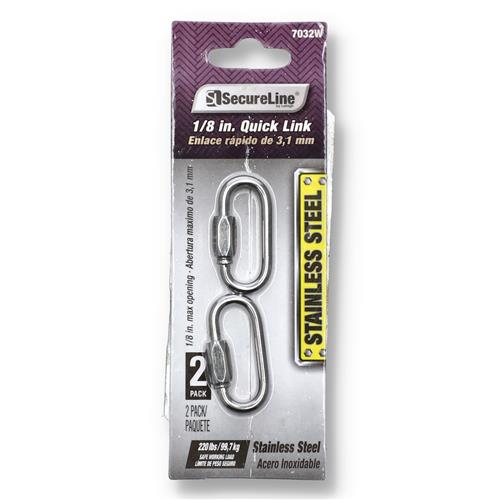 Wholesale 2PK 1/8'' STAINLESS QUICK LINKS 220LB WLL