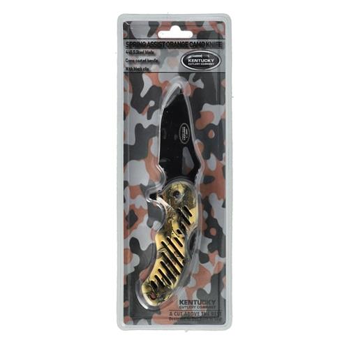 Wholesale KENTUCKY CUTLERY COMPANY SPRING ASSIST ORANGE CAMO KNIFE 4.5 NCH SA2
