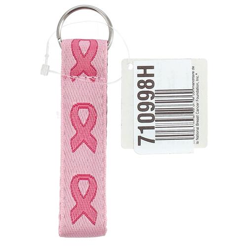 Wholesale BREAST CANCER PINK CLOTH KEYCHAIN LANYARD