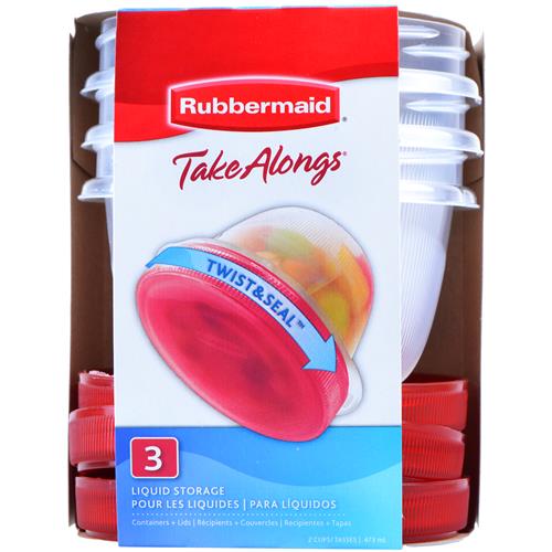 Rubbermaid Take Alongs Twist & Seal Liquid Storage - 2 CT, Plastic  Containers