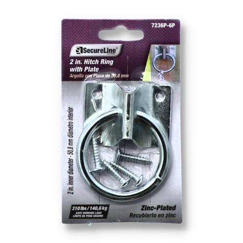 Wholesale 2'' HITCH RING WITH PLATE & SCREWS 301LB WLL