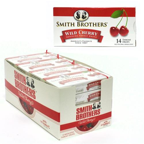 Wholesale Smith Brothers Wild Cherry Cough Drops Box in Coun