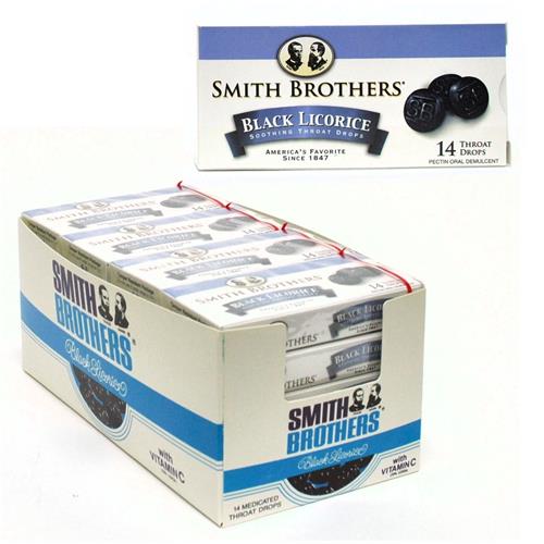 Wholesale Smith Brothers Black Licorice Cough Drops Box in C