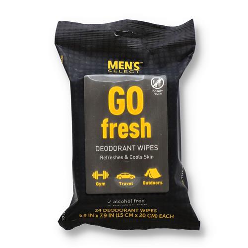 Wholesale MEN'S GO FRESH 24CT DEODORANT WIPES