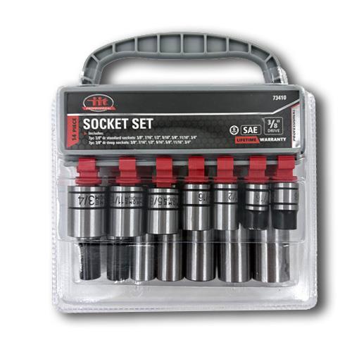 Wholesale 14PC 3/8" DRIVE CRV DEEP & SHALLOW SOCKET RACK