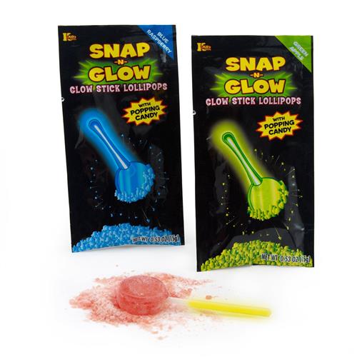 Wholesale Snap-N-Glow Lollipop with Popping Candy Assorted C
