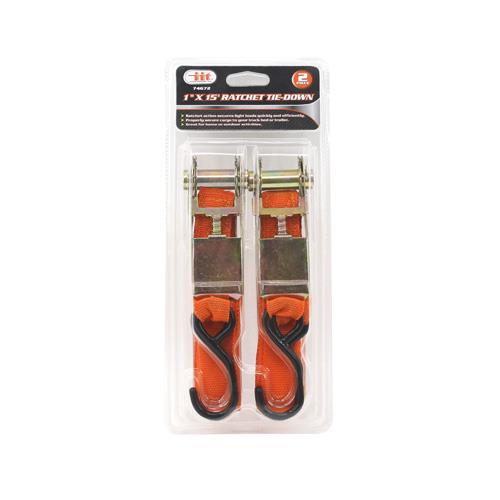 Wholesale 2PC 1x15' RATCHET TIE DOWN