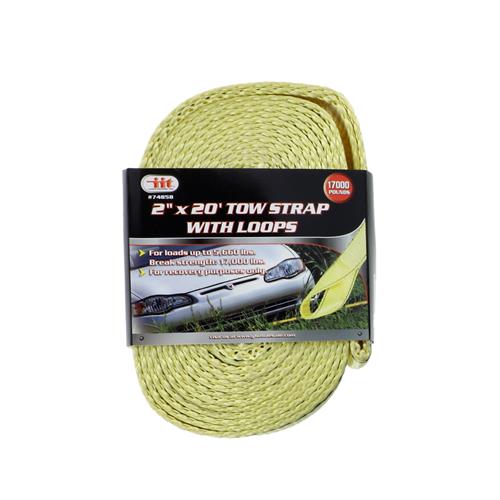 Wholesale 2 x 20' RECOVERY TOW STRAP -LOOP ENDS - GLW