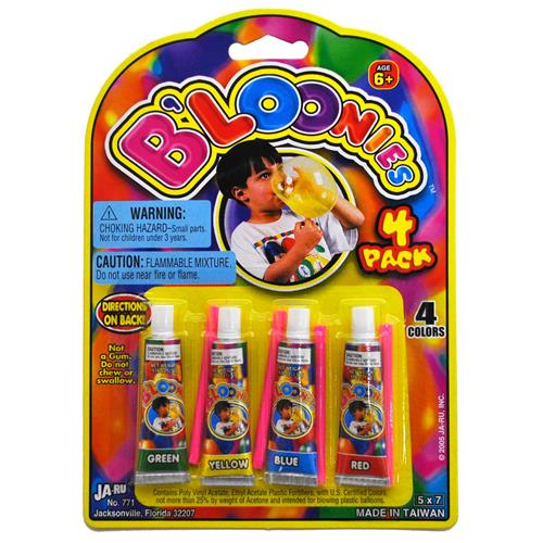 Wholesale B'loonies Bubble Blowing Goo Tubes with Straw Asso