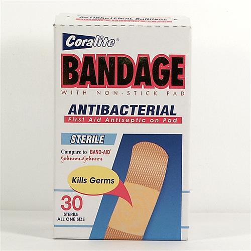 Wholesale Coralite Antibacterial Bandages (.75" x 3") GLW