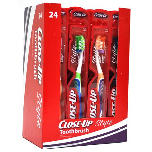 Wholesale Close Up Style Soft Toothbrush in PDQ