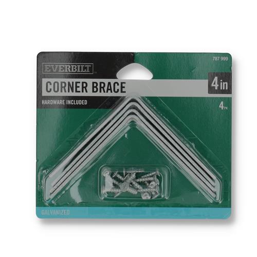 Wholesale EVERBILT 4PK 4'' CORNER BRACES WITH HARDWARE GALVANIZED