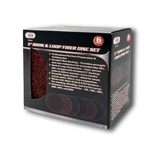 Wholesale 6PC 5" HOOK & LOOP FIBER DISC SET 60-100-180-280-400-800 GRIT