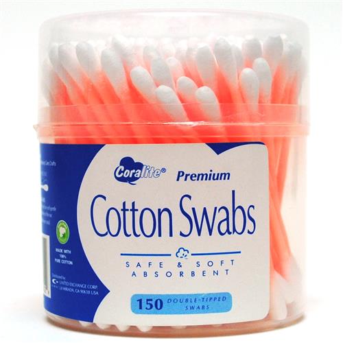 Wholesale USE # 80152C - Coralite Premium Cotton Swab Round Canister Color