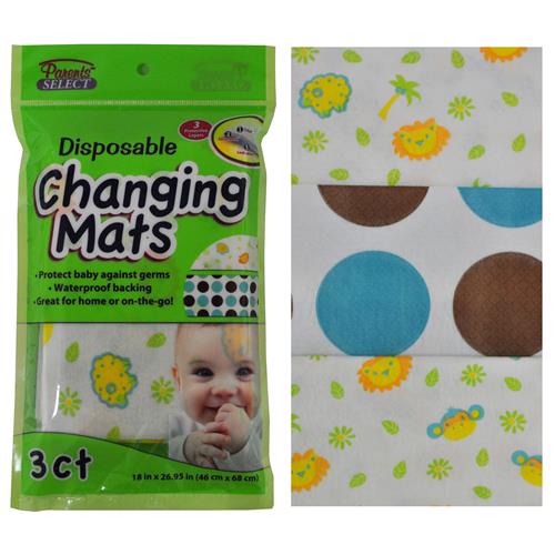 Wholesale Disposable Diaper Changing Mats 18"x26.95" Paren GLW