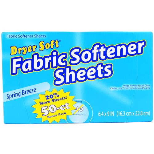 Wholesale Dryer Soft Fabric Sheets 6.4"x9". Spring Breeze B