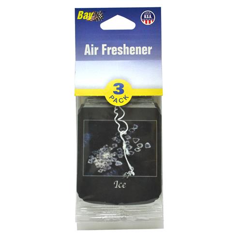 Wholesale Bay Auto Hanging Air Freshener 3 Pack- Ice