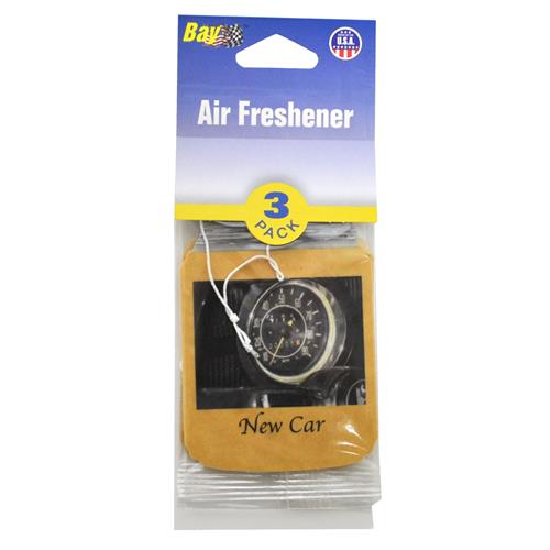Wholesale Bay Auto Hanging Air Freshener 3 Pack- New Car