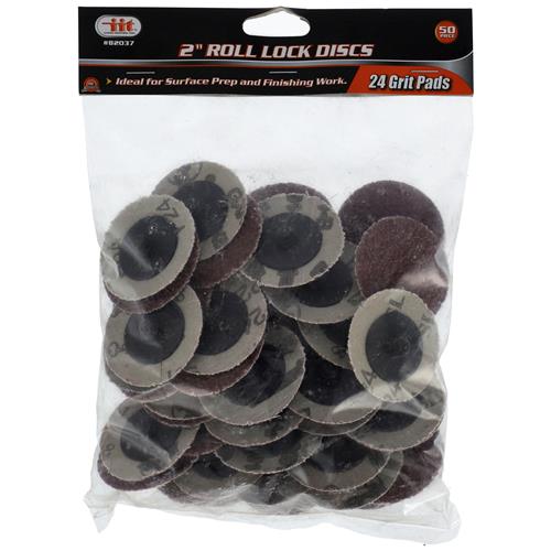 Wholesale 50pc 2" Roll Lock Disc 24 Grit