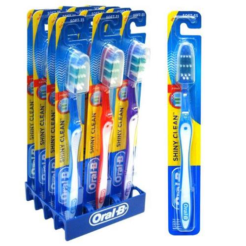 Wholesale USE #82222341-Oral B Shiny Clean Toothbrush - assorted colors