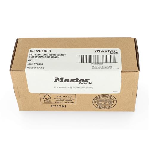 Wholesale MASTER LOCK 3' SET-YOUR-OWN-COMBINATION BIKE CHAIN LOCK -BLACK