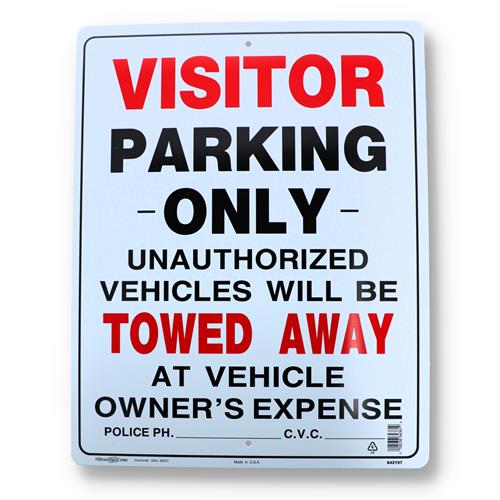 Wholesale VISITOR PARKING ONLY OTHERS TOWED AWAY SIGN 15x19''