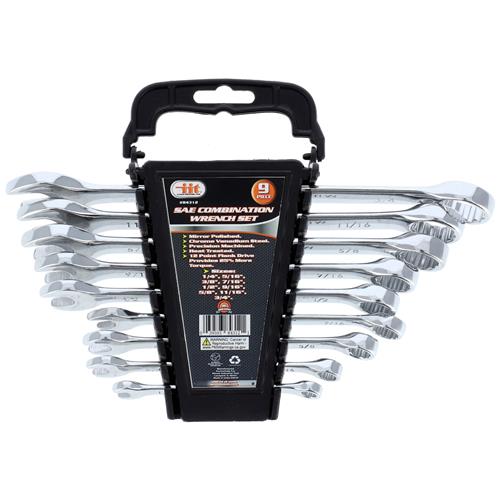 Wholesale 9 pc COMBO WRENCH SAE 1/4-3/4"
