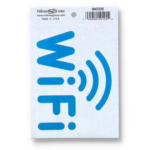 Wholesale HILLMAN 4x6'' VINYL WIFI SIGN SELF-ASHESIVE