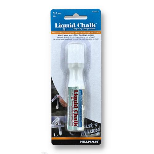 Wholesale HILLMAN 1OZ WHITE LIQUID CHALK SPONG MARKER