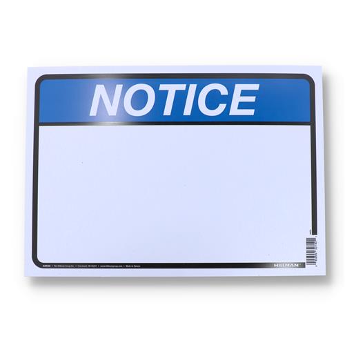 Wholesale HILLMAN 10x14'' BLANK NOTICE SIGN