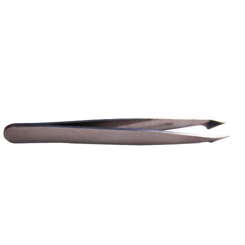 Wholesale ZMINI SLANT ANGLED TIP TWEEZERS BRUSHED FINISH BULK GLW
