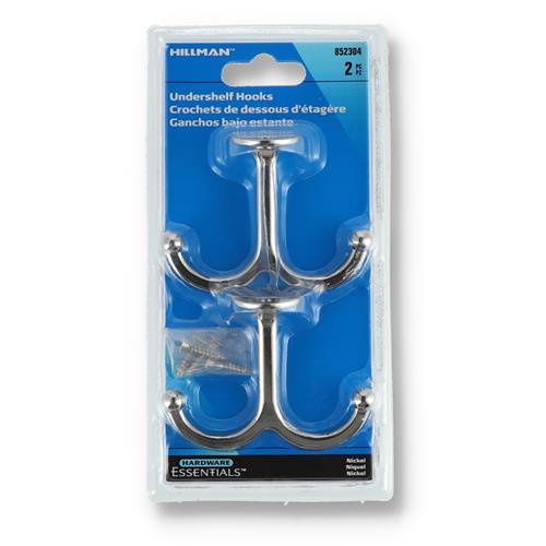 Wholesale HILLMAN 2PK UNDERSHELF HOOKS NICKEL