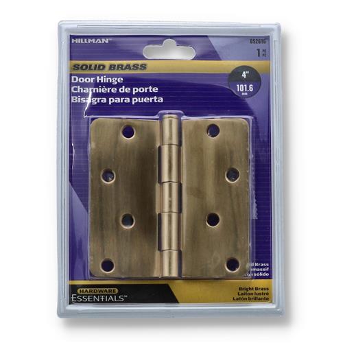 Wholesale HILLMAN 4'' SOLID BRASS DOOR HINGE SET