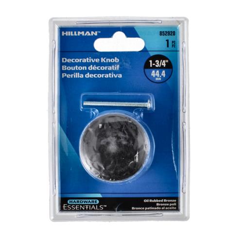 Wholesale HILLMAN CABINET KNOB 1-3/4'' OIL RUBBED BRONZE