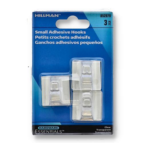 Wholesale HILLMAN 3PC SMALL SELF-ADHESIVE HOOKS