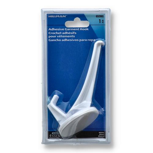 Wholesale HILLMAN WHITE SELF ADHESIVE GARMENT HOOK