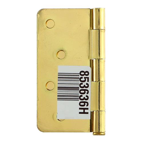 Wholesale HILLMAN 4'' BRASS DOOR HINGS 1/4'' ROUND CORNERS BULK & UPC