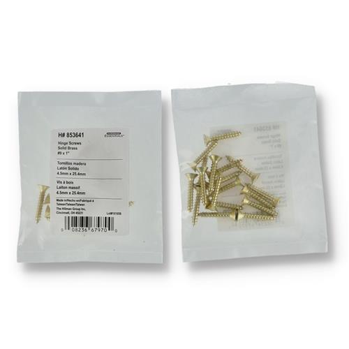 Wholesale HILLMAN 18CT SOLID BRASS HINGE SCREWS #9x1''