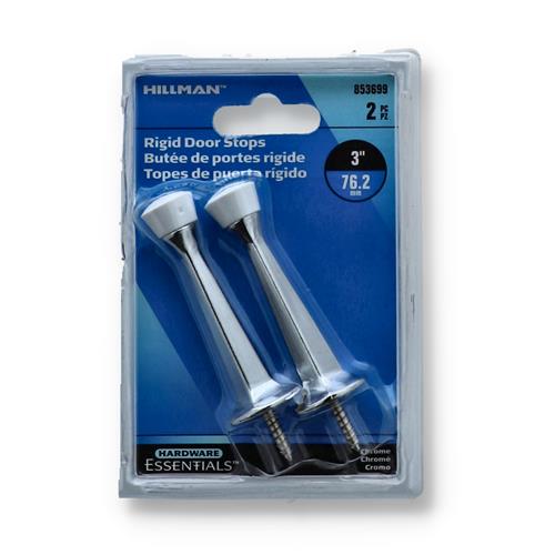 Wholesale HILLMAN 2PK 3'' RIGID DOOR STOPS CHROME