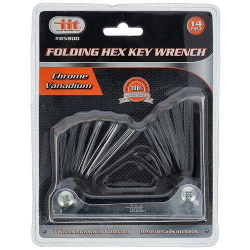 Wholesale 14PC Folding Hex Key Wrench SAE/MM