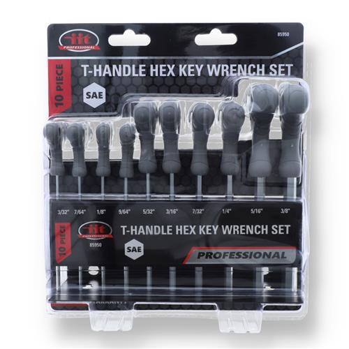 Wholesale 10pc T-HANDLE HEX KEY SET -SAE
