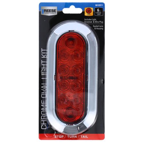 4 In Round Led Trailer Lights 4X Red Oval Oblong LED Stop Turn Tail Light 6" W Grommet Enclosed Trailer Accessories - Foto 2