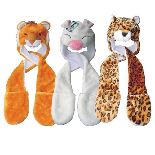 Wholesale Kids Winter Hat Animal Fur W/ Attached Mittens ...