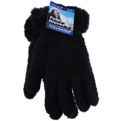 Wholesale Ladies Gloves Fuzzy with Fur Cuff Assorted Solid C GLW
