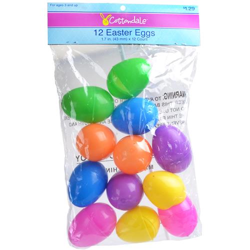 Wholesale Small Plastic Easter Eggs 1.7"""" GLW